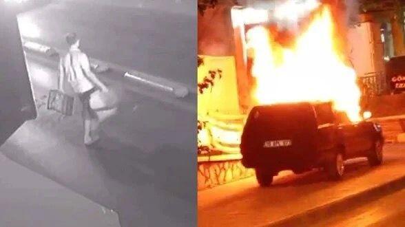 Boşanmak isteyen eşinin aracını yaktı: Serbest bırakıldı