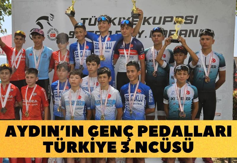 Aydın’ın genç pedalları Türkiye 3.ncüsü