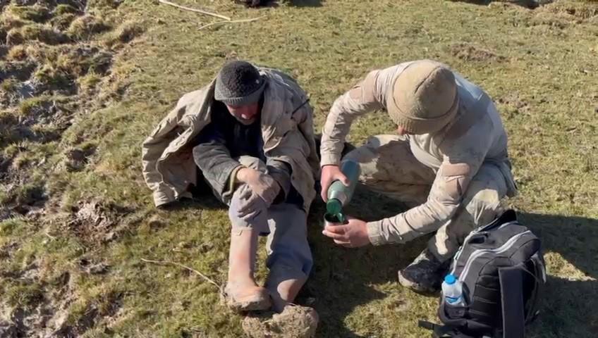 Kayıp çoban hastaneye sevk edildi