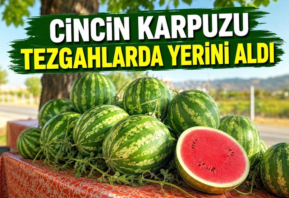 Cincin karpuzu tezgahlarda yerini aldı