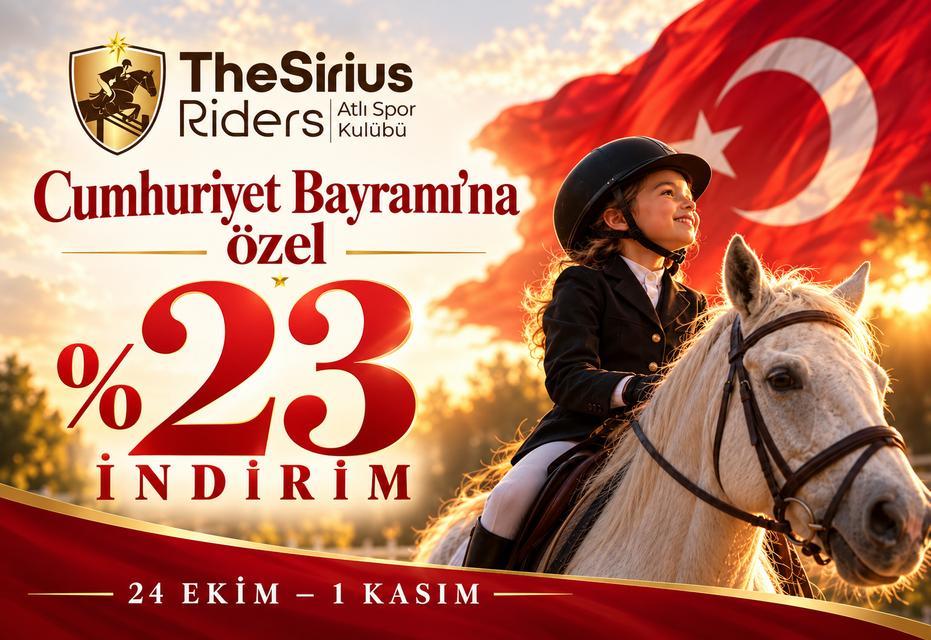 The Sirius Riders’tan Cumhuriyet Bayramı’na özel yüzde 23 indirim