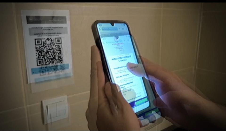 Nazilli Devlet Hastanesinde temizlikte QR kod dönemi