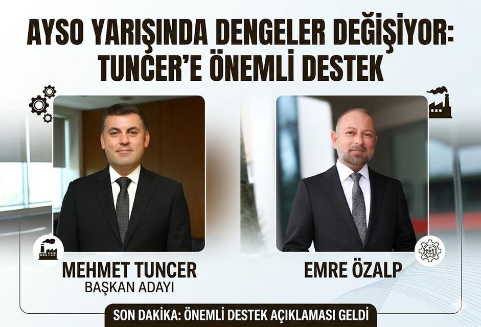 AYSO yarışında dengeler değişiyor: Tuncer’e önemli destek