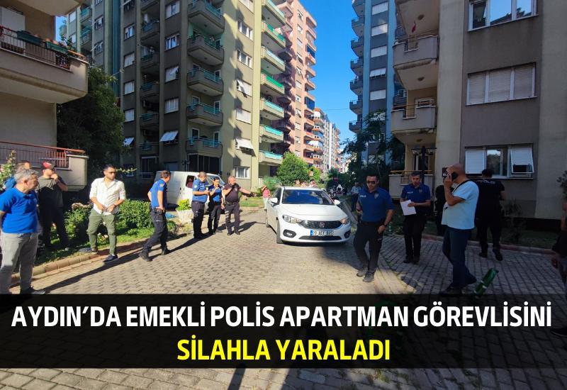 Emekli polis apartman görevlisini silahla yaraladı