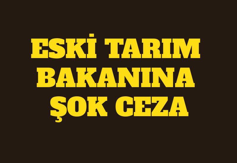 Eski Tarım Bakanına şok ceza