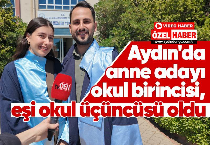 Aydın'da anne adayı okul birincisi, eşi okul üçüncüsü oldu