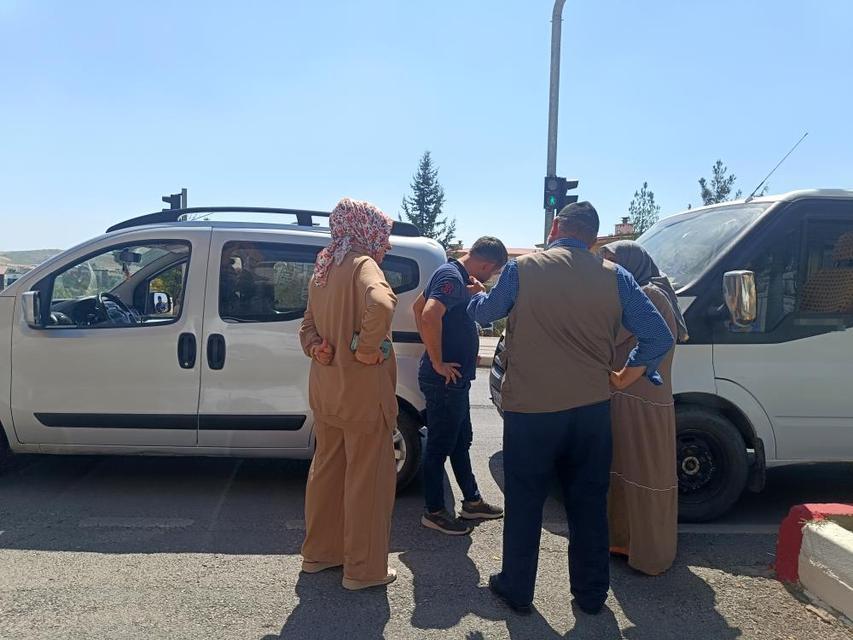 Maddi hasarlı zincirleme kaza