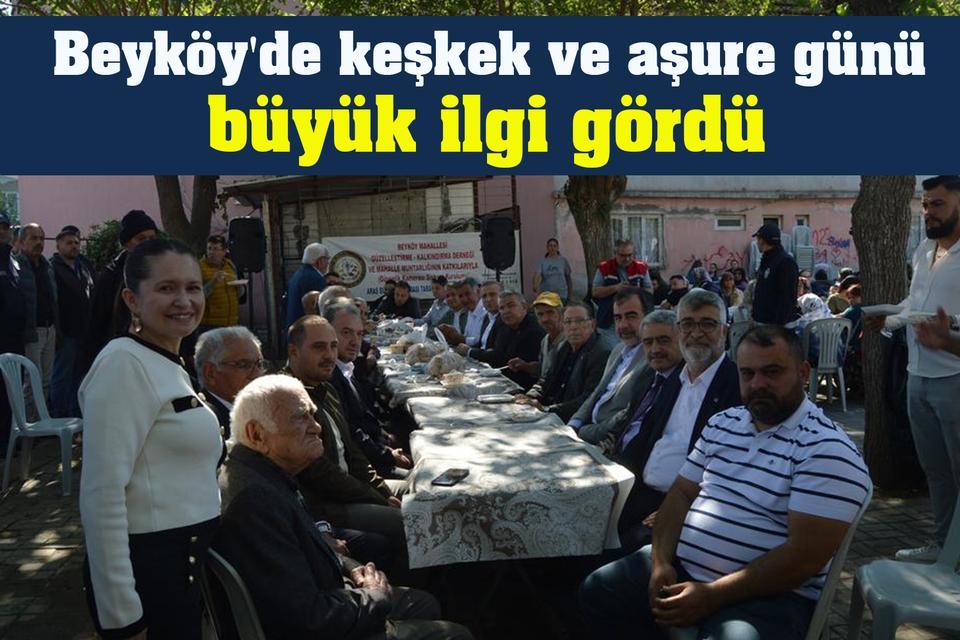 Beyköy'de keşkek ve aşure günü büyük ilgi gördü