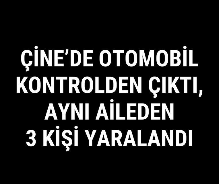 Çine'de otomobil kontrolden çıktı, aynı aileden 3 kişi yaralandı