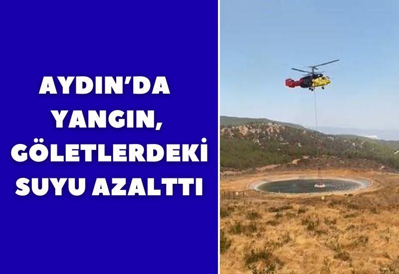Aydın’da yangın, göletlerdeki suyu azalttı