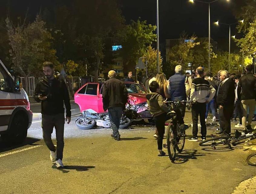 Motosiklet kazası korkuttu