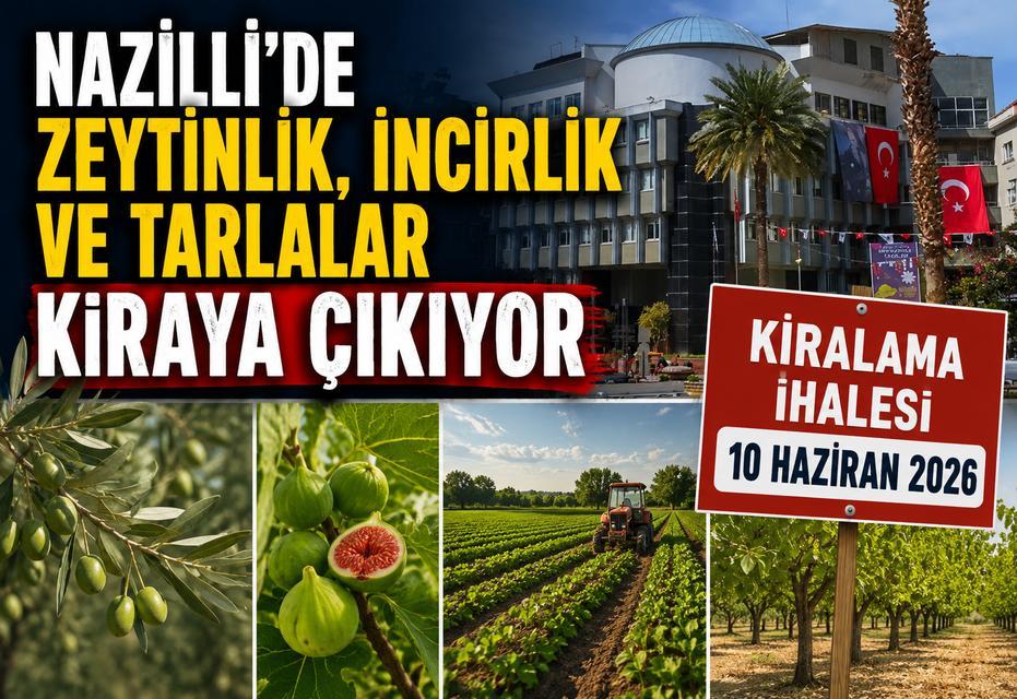 Nazilli’de zeytinlik, incirlik ve tarlalar kiraya çıkıyor