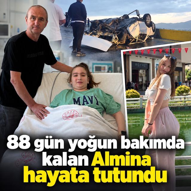 88 gün yoğun bakımda kalan Almina hayata tutundu