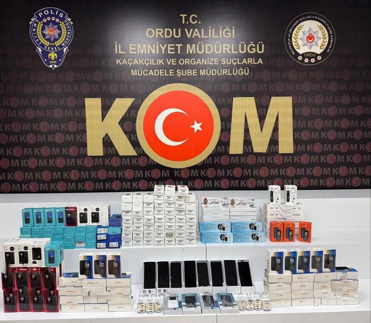 ORDU'DA KAÇAK CEP TELEFONU OPERASYONU