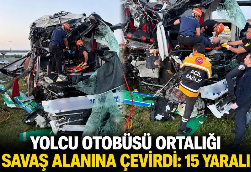 Yolcu otobüsü ortalığı savaş alanına çevirdi: 15 yaralı