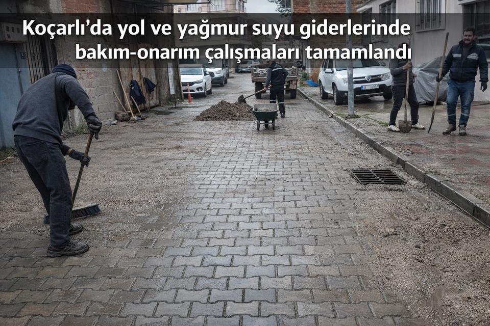 Koçarlı’da yol ve yağmur suyu giderlerinde bakım-onarım çalışmaları tamamlandı