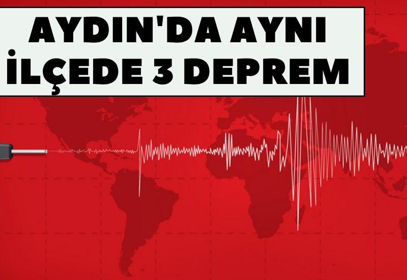 Aydın'da aynı ilçede 3 deprem