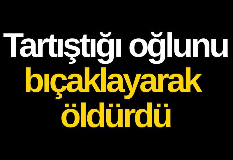 Tartıştığı oğlunu bıçaklayarak öldürdü