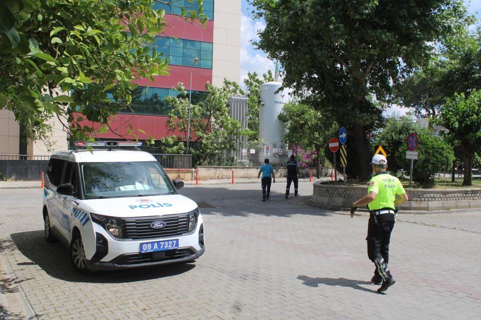 Aydın'da hastane bahçesindeki gaz çıkışı korkuttu!