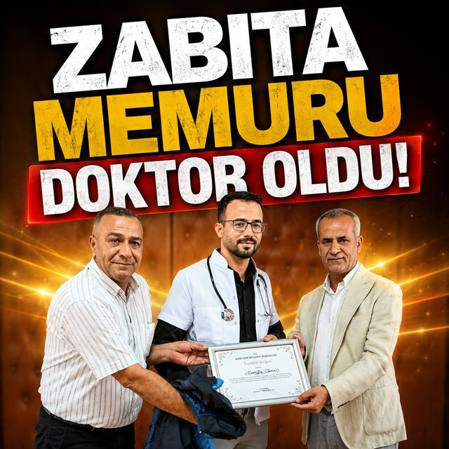 Zabıta memuru doktor oldu