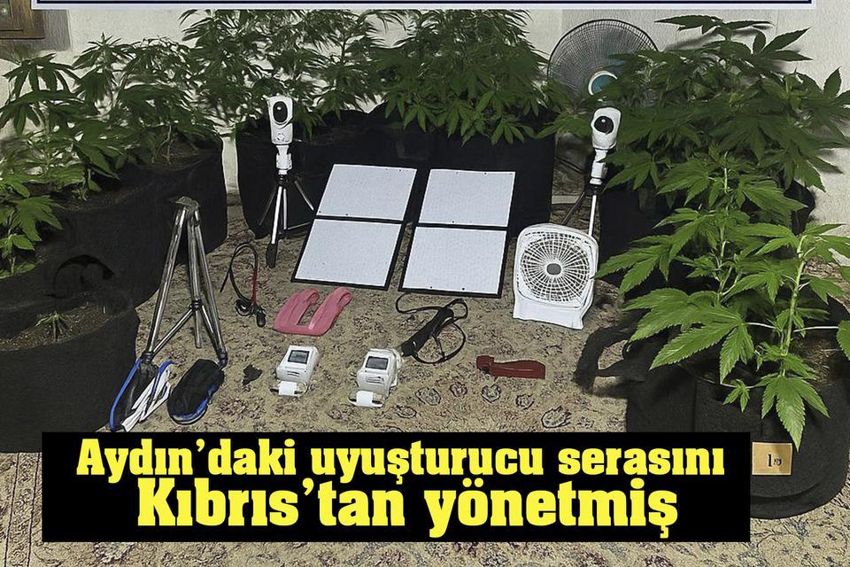 Aydın’daki uyuşturucu serasını Kıbrıs’tan yönetmiş