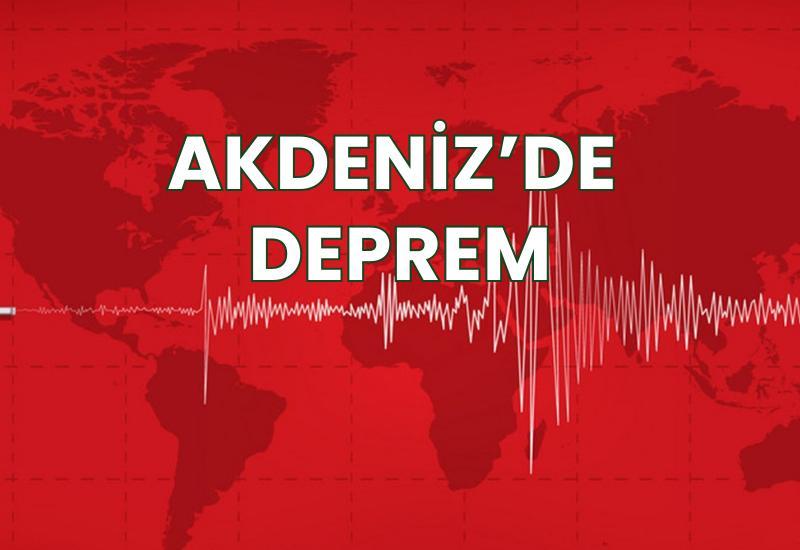 Akdeniz'de deprem