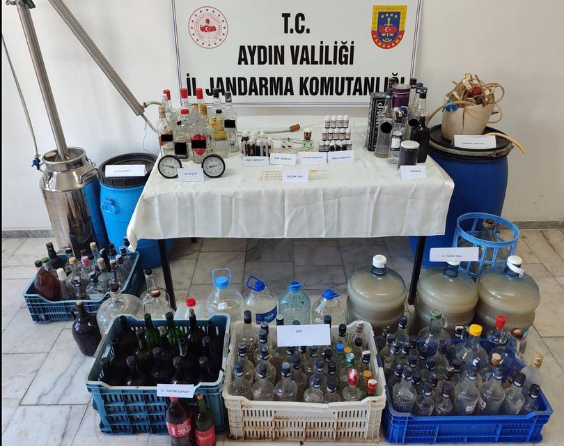 Aydın’da kaçak alkol imalathanesine baskın