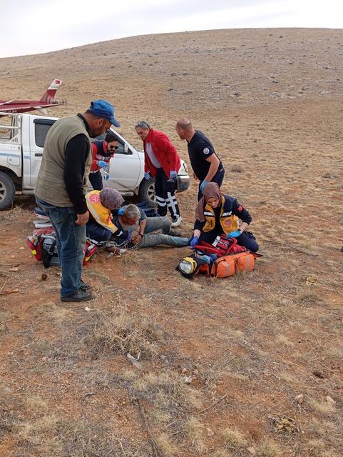 Dağda kalp krizi geçirdi, imdadına hava ambulansı yetişti