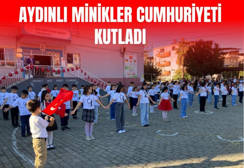 Aydınlı minikler cumhuriyeti kutladı