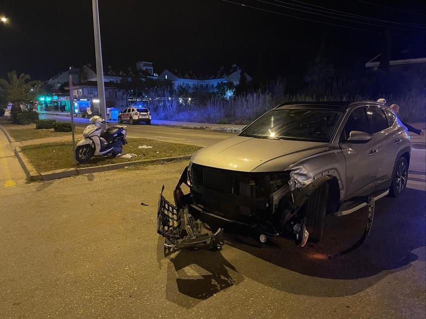 Motosikletle otomobil çarpıştı: 1 yaralı