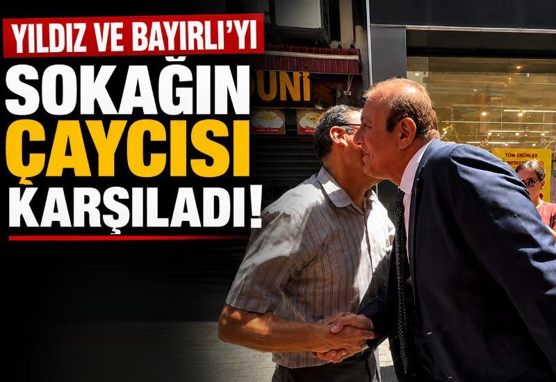 Yıldız ve Bayırlı'yı sokağın çaycısı karşıladı!