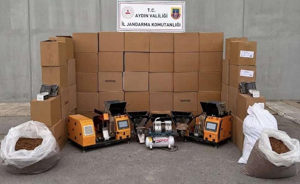 Aydın’da binlerce makaron ve tonlarca tütün ele geçirildi