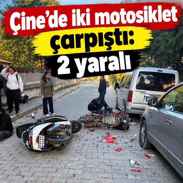 Çine'de iki motosiklet çarpıştı: 2 yaralı
