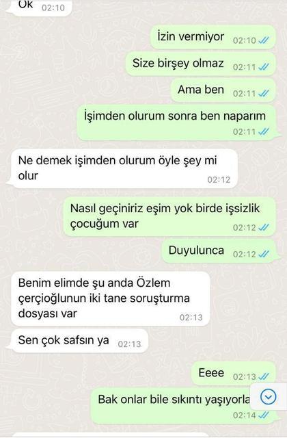 YİKOB’ta şef olarak görev yapan 56 yaşındaki T.Ö., aynı yerde sürekli işçi olarak çalışan 49 yaşındaki R.Ö. isimli kadına hem iş yerinde hem de aynı gün akşam yazılı mesajlarla cinsel tacizde bulunduğu için 7 ay 15 gün hapis cezasına çarptırılmış, ikilinin arasındaki WhatsApp yazışmaları soruşturma dosyasında yer almış ve mahkeme kayıtlarına geçmişti.