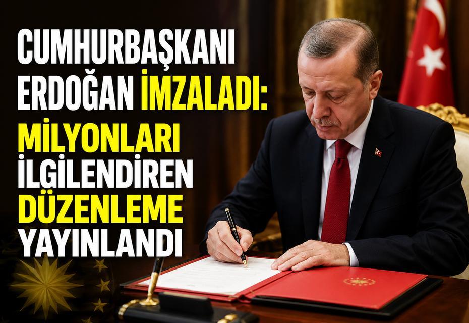 Cumhurbaşkanı Erdoğan imzaladı: Milyonları ilgilendiren düzenleme yayınlandı