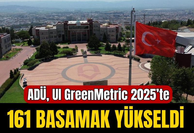 ADÜ, UI GreenMetric 2025’te 161 basamak yükseldi