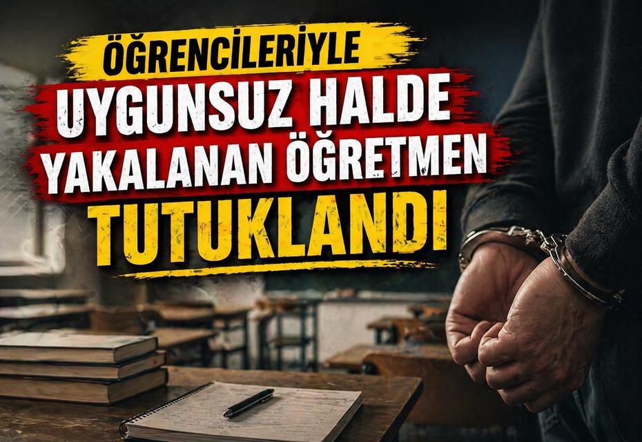 Öğrencileriyle uygunsuz halde yakalanan öğretmen tutuklandı