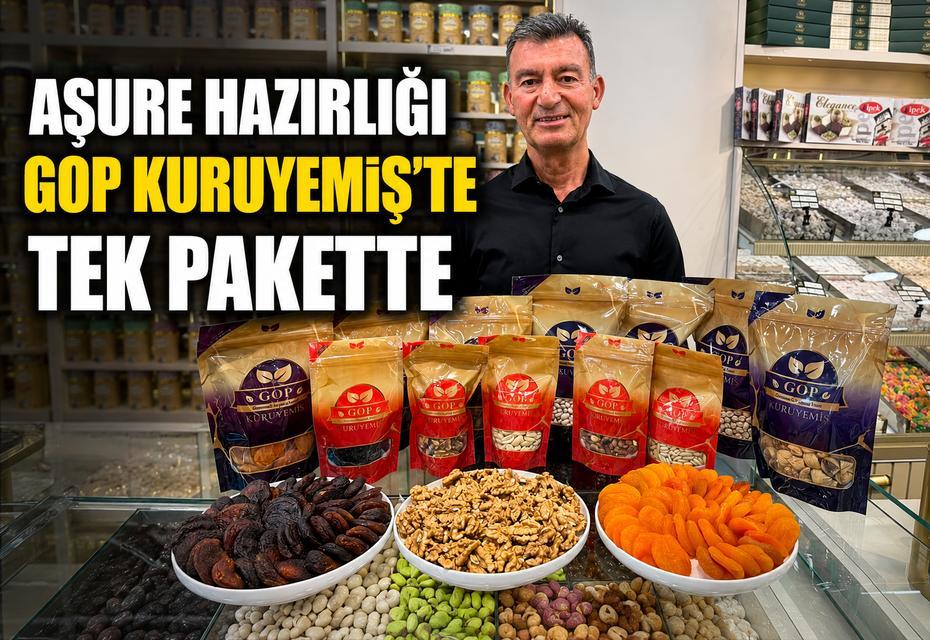 Aşure hazırlığı GOP Kuruyemiş'te tek pakette