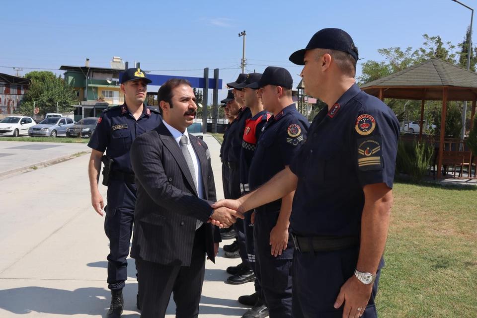 KOÇARLI KAYMAKAMI TAŞKIN, EMNİYET VE JANDARMA PERSONELİ İLE BİR ARAYA GELDİ