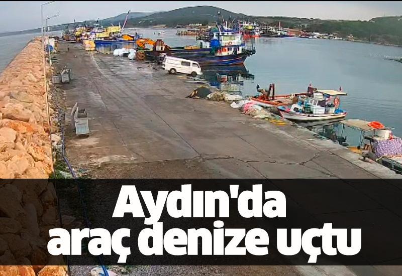 Aydın'da araç denize uçtu