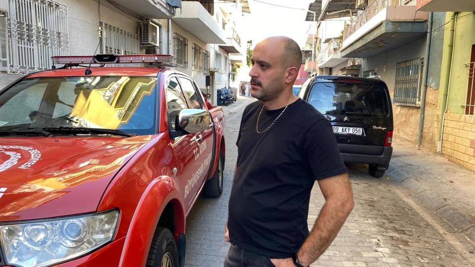 Aydın'da itfaiyecinin meslek aşkı takdir topladı