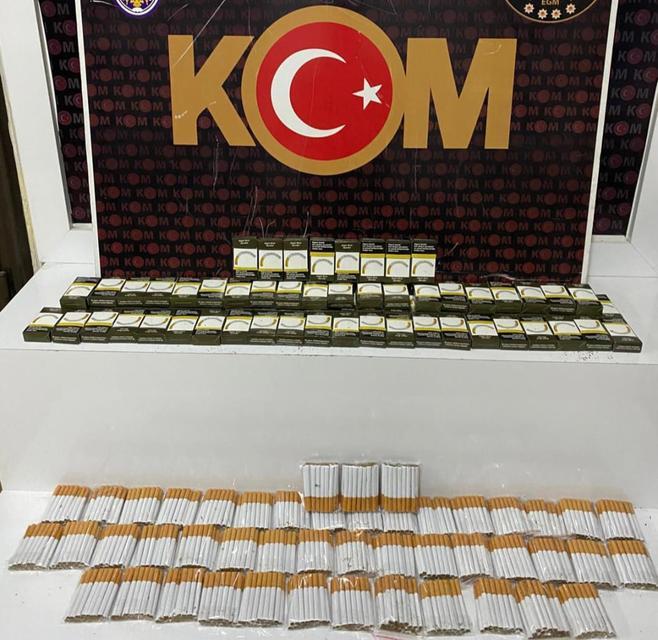 Didim'de binlerce dolu makaron ele geçirildi