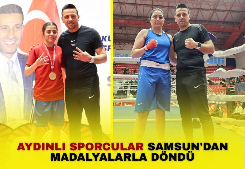 Aydınlı sporcular Samsun'dan madalyalarla döndü