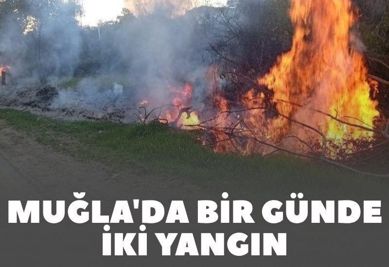 Muğla'da bir günde iki yangın