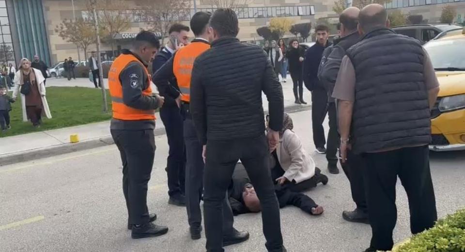 Şehir hastanesi önünde kaza