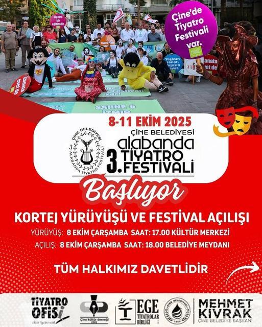 Alabanda 3. Tiyatro Festivali Çine’de başlıyor