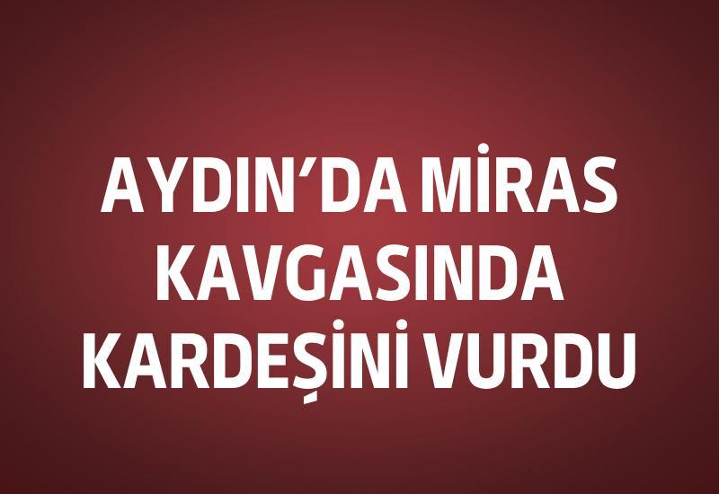 Aydın’da miras kavgasında kardeşini vurdu
