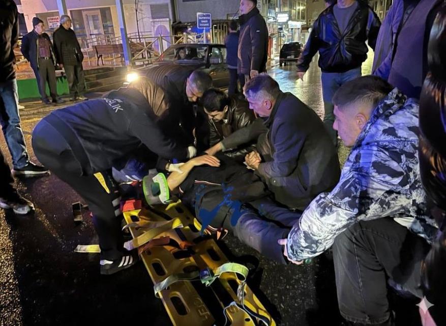 Otomobilin çarptığı yaya yaralandı