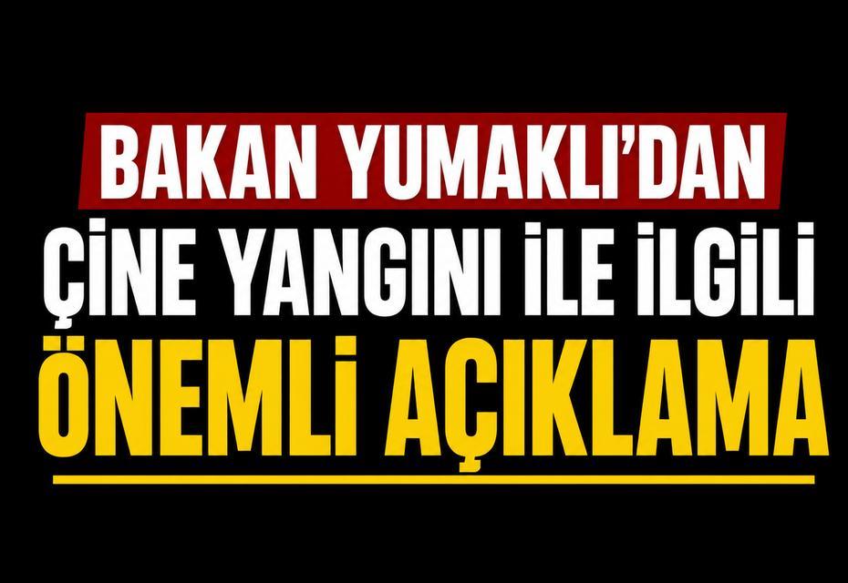 Bakan Yumaklı'dan Çine yangını ile ilgili önemli açıklama