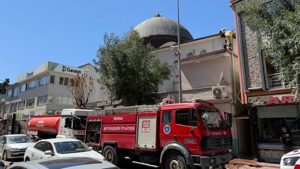 Camide yangın paniği